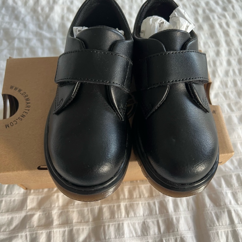 Dr. Martens Black Strap Leather Shoes